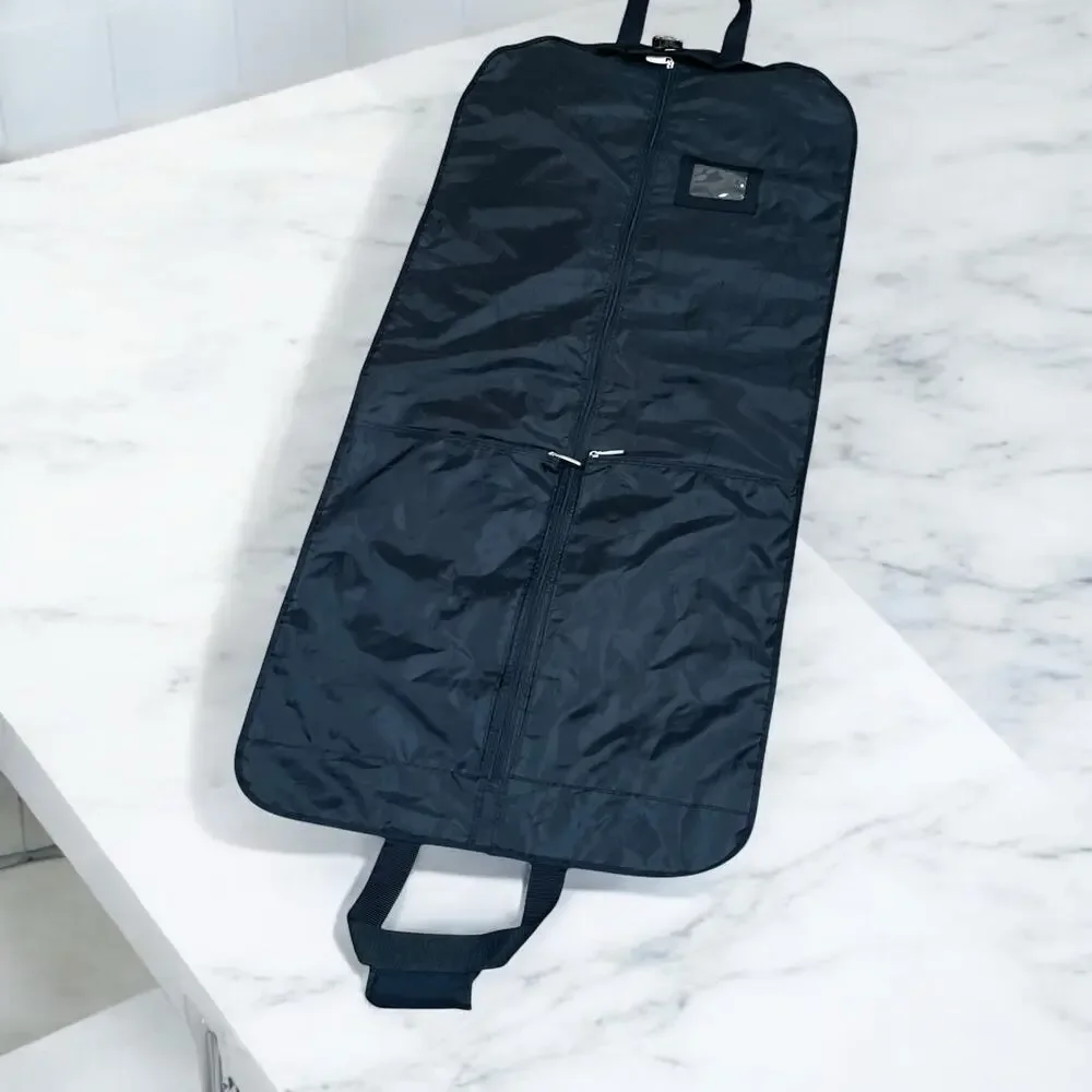 WallyBags Deluxe Travel Garment Bag Carry On 3 Pockets WallyLock Hanger Clamp ID